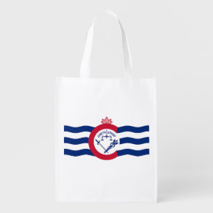 Reusable grocery bag with Flag of Cincinnati