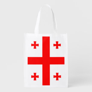 Reusable grocery bag with Flag of Georgia