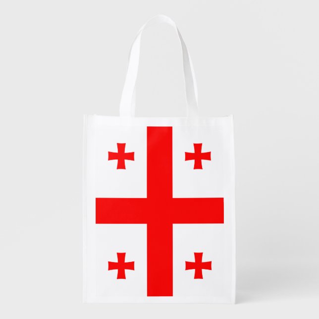 Reusable grocery bag with Flag of Georgia (Front)
