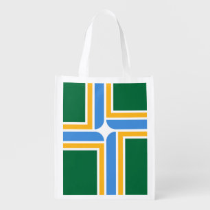 Reusable grocery bag with Flag of Portland