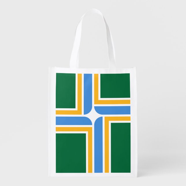 Reusable grocery bag with Flag of Portland (Front)