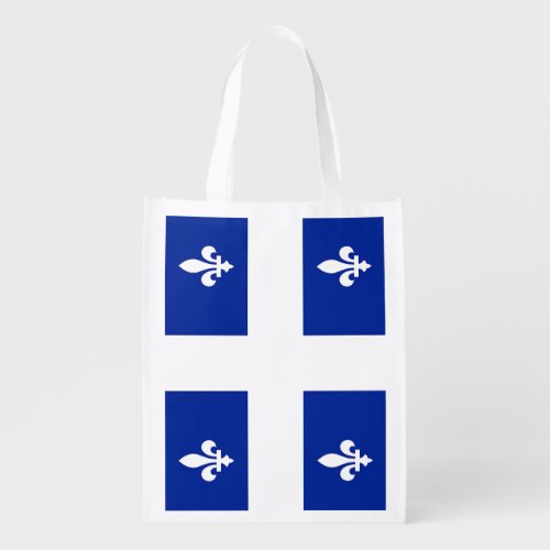 Reusable grocery bag with Flag of Quebec