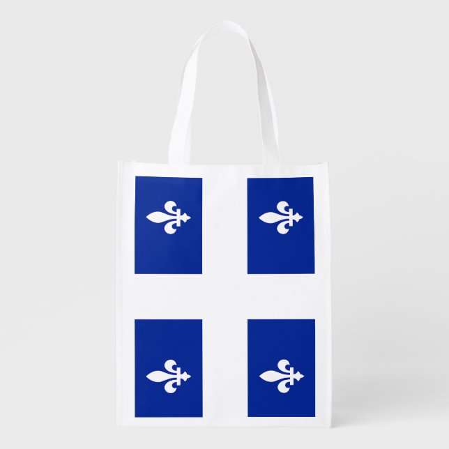 Reusable grocery bag with Flag of Quebec (Front)