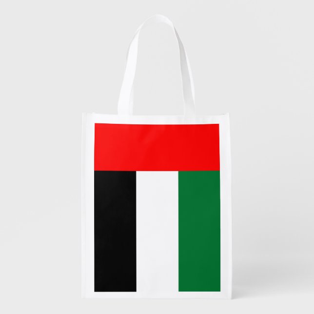 Reusable grocery bag with Flag of UAE (Front)