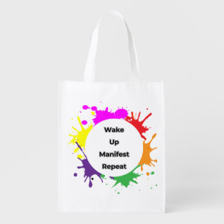 Reusable Grocery Bag with Motivational Design