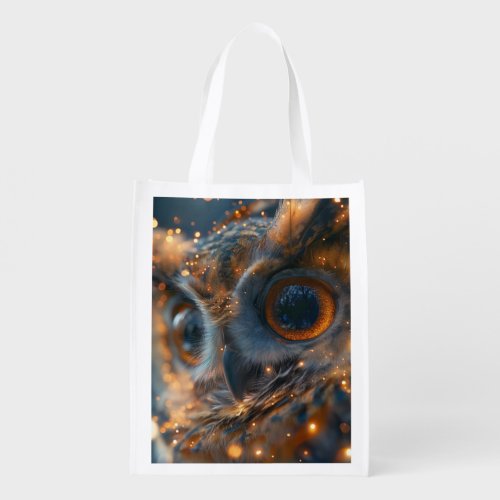 Reusable Grocery Bag with Owl