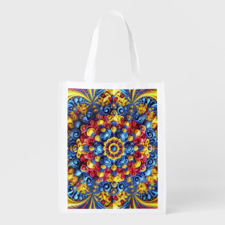 Reusable grocery bag with Romanian Colors