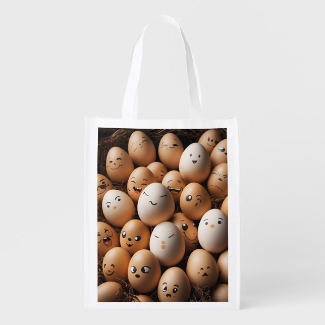 Reusable Grocery Bags - Egg Antics (Front)