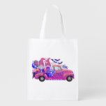 Reusable Grocery Bags with Halloween Gnome 