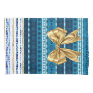 Reusable Hanukkah Gift Wrap - Bag Blue and White Pillow Case