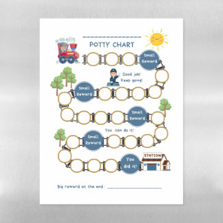Reusable Magnetic Dry Erase Potty training Chart  Sheet