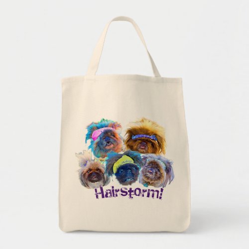 Reusable Pekingese Tote Bag featuring Hairstorm