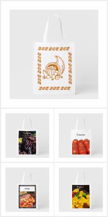 Reusable Polyester Shopping Bags - Food