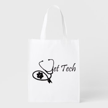Reusable Shopping Bag For Vet Techs by Vettechstuff at Zazzle