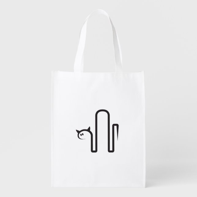 Reusable shopping bag with cat (Front)