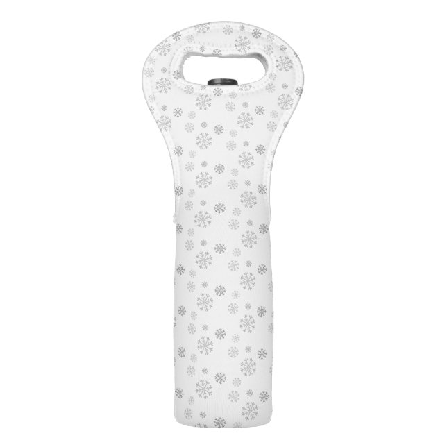 Reusable Snowflake White Wine Bag (Front)
