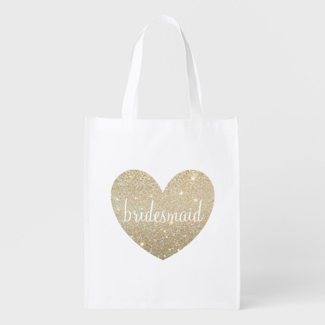 Reusable Tote - Heart Fab bridesmaid Market Tote (Front)