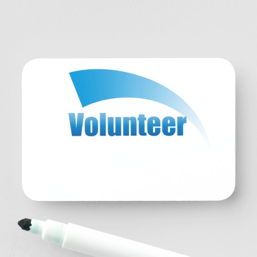 Reusable Volunteer Name Tag
