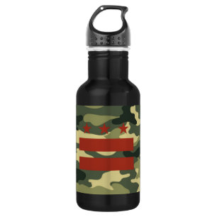 Reusable Water Bottle with DC Camo Flag