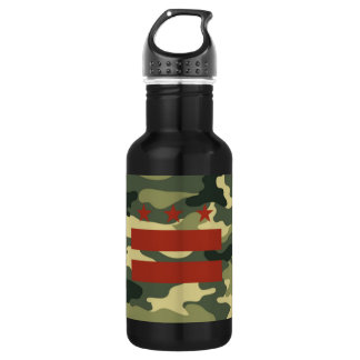 Reusable Water Bottle with DC Camo Flag