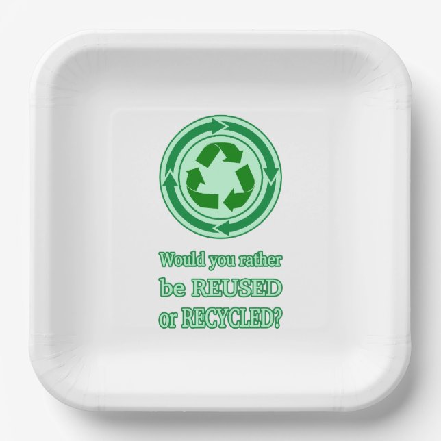 Reuse and Recycle Paper Plates (Front)