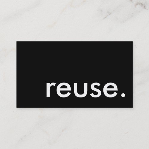 reuse business card