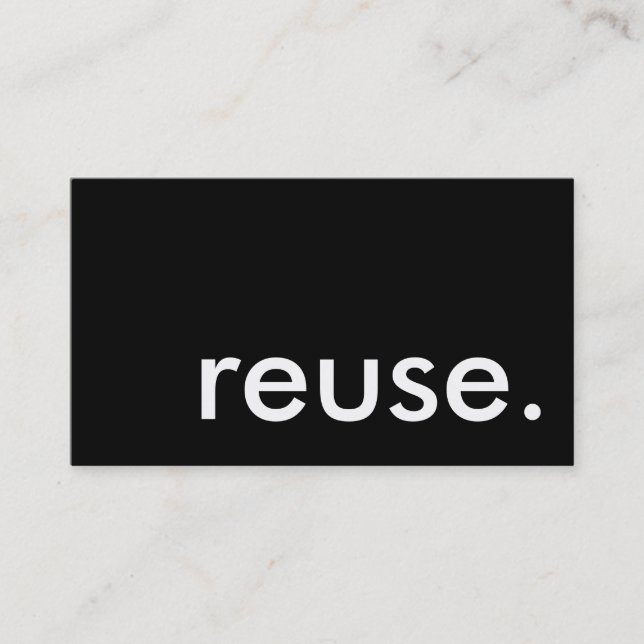 reuse. business card (Front)