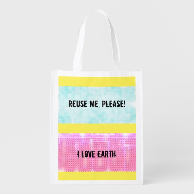 Reuse Me Please Reusable Grocery Bag (Front)