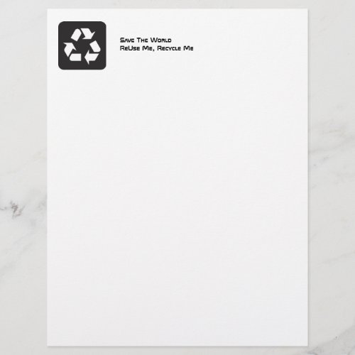 ReUse Me Recycle Me Recycled Letterhead Paper 1