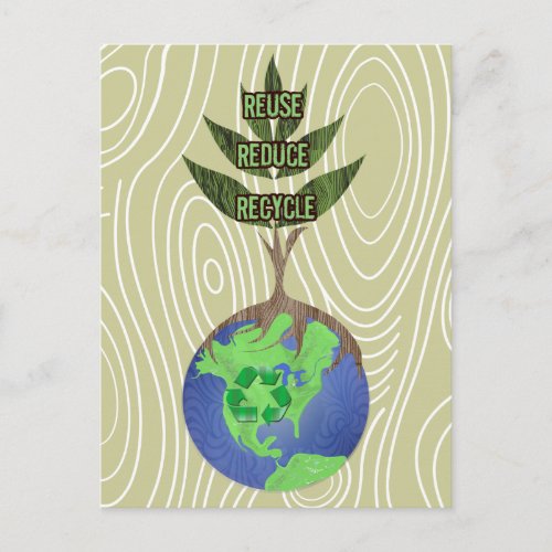 Reuse Reduce Recycle Postcard