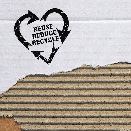 Reuse Reduce Recycle Rustic  Rubber Stamp