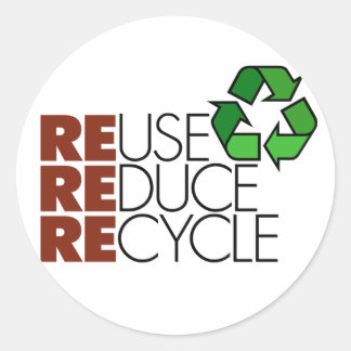Reuse Reduce Recycle stickers