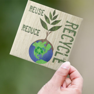 Reuse Reduce Recycle Tree Earth Globe Tile
