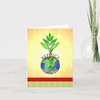 ReUse ReDuce ReCycle Volunteer Thank You Card