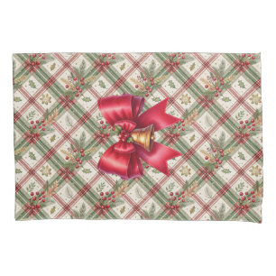 Reuseable Christmas Gift Wrap - Bag Plaid  Pillow Case