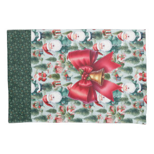Reuseable Christmas Gift Wrap - Green Santa Pillow Case