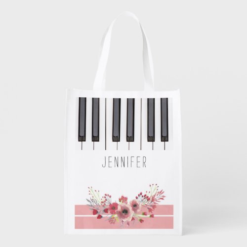 Reuseable Shopping Piano Music Tote Bags