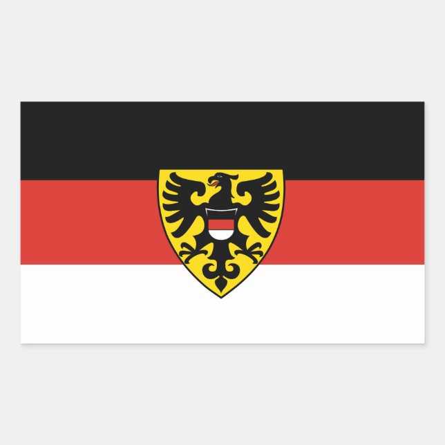Reutlingen city flag germany symbol emblem coat ar rectangular sticker (Front)