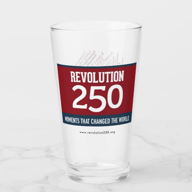 Rev250 Logo & Word Cloud - Color Glass (Front)