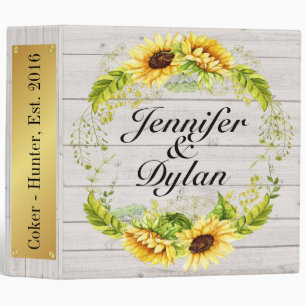 REV Irish Blessing Sunflower Wedding All Occasion 3 Ring Binder