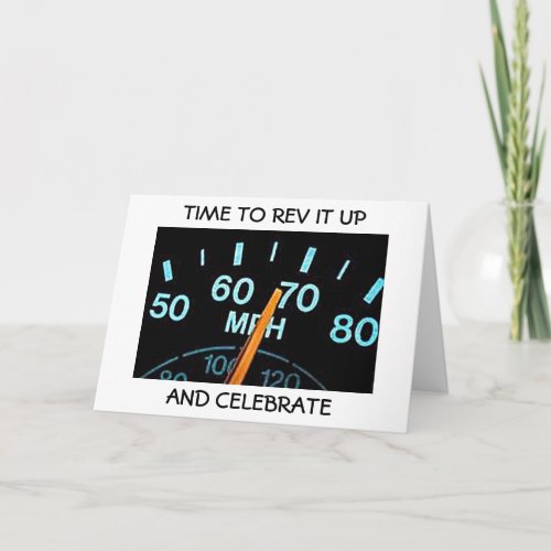 REV IT UP AND HAVE FUN CONGRATULATIONS CARD