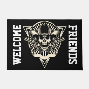 Rev Skull and Guns Doormat