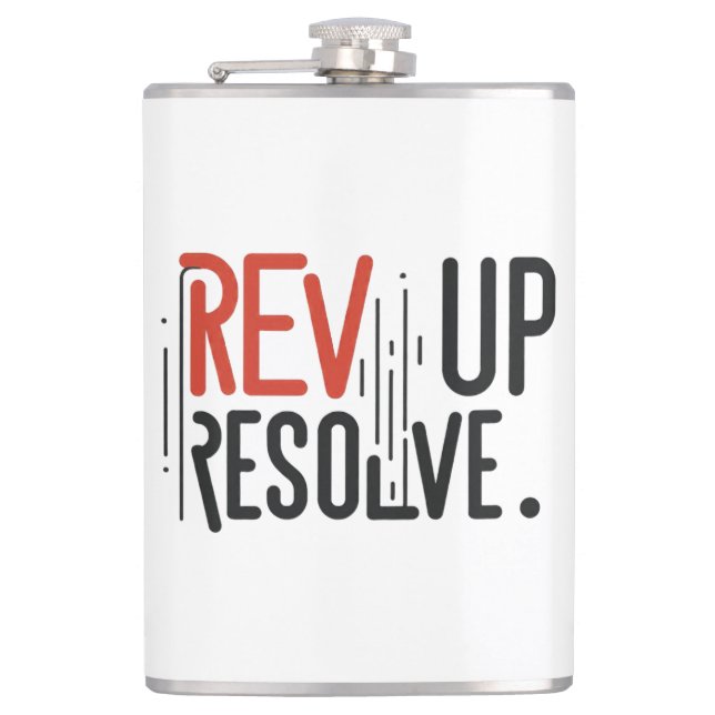 Rev Up Resolve  Flask (Front)