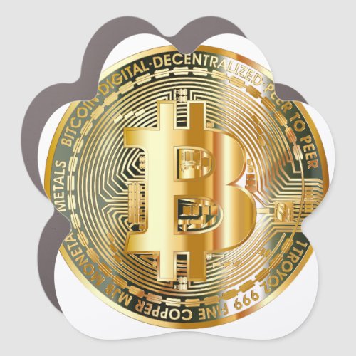 Rev Up Your Crypto Game with Bitcoin on the Go Car Magnet