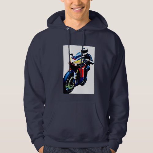 Rev Up Your Style with our Animated Guy Speed_Bike Hoodie