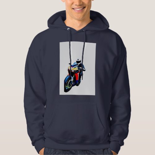 Rev Up Your Style with our Animated Guy Speed_Bike Hoodie