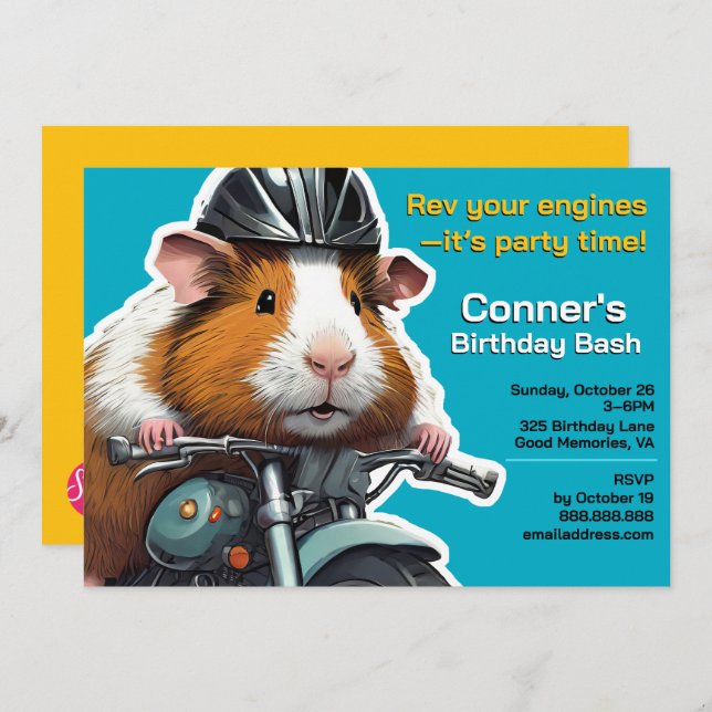 Rev your engines—it’s party time! invitation (Front/Back)