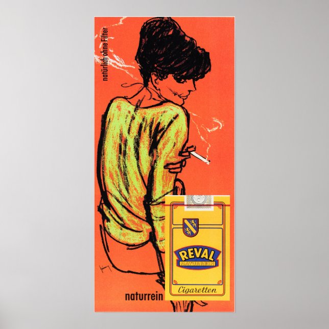 REVAL Naturrein Cigarets  Gerd Grimm German Ad Poster (Front)