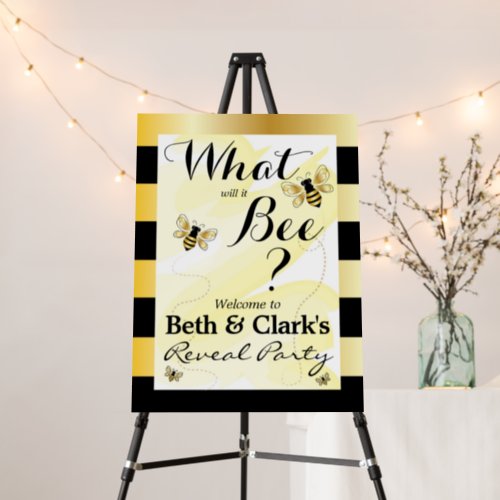 Reveal Baby Shower Welcome Sign