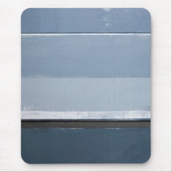 'reveal' Blue And Grey Abstract Art Mouse Pad by T30Gallery at Zazzle